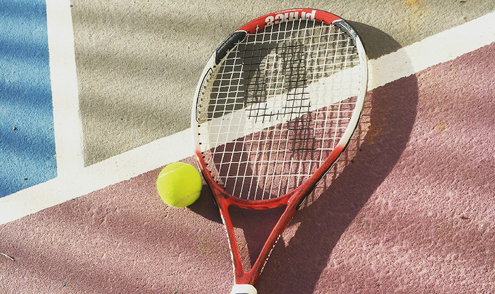 网球上的热身动作